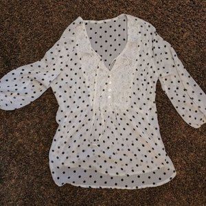 Sheer Polka Dot Womens top